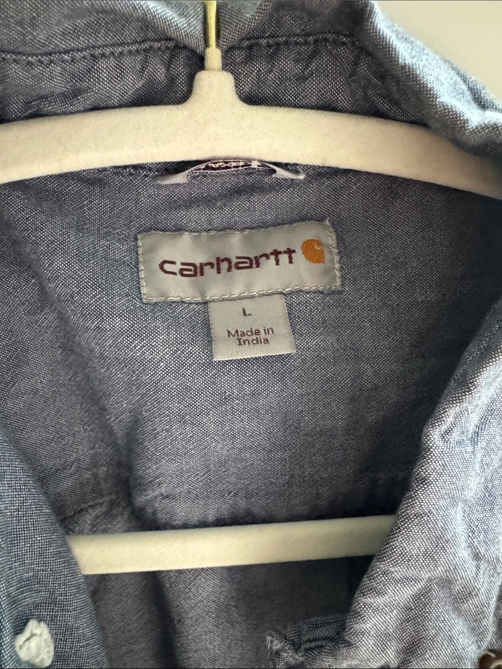 Carhartt Men's Chambray Shirt Jacket in Light Blue